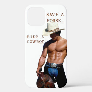 SlipperyJoe's save horse ride straw cowboy hat mus iPhone 12 Pro Case