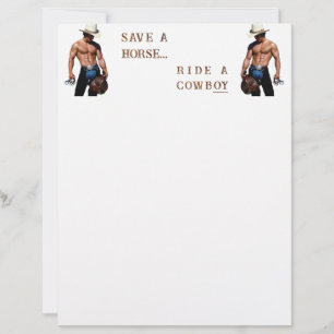 SlipperyJoe's save horse ride straw cowboy hat mus Custom Letterhead