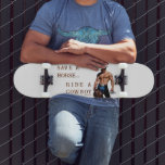 SlipperyJoe's save horse ride straw cowboy hat mus Skateboard<br><div class="desc">SlipperyJoe's save horse ride straw cowboy hat muscular man shirtless torso holding saddle well-defined physique chiseled six-pack hat chaps saddle black belt silver buckle rancher life muscles rippling wild ride ahead bold rugged western vibe artistic gay pride gifts LGBTQIA yeehaw blue jeans</div>