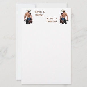 SlipperyJoe's save horse ride straw cowboy hat mus Stationery