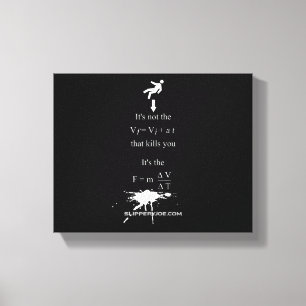 SlipperyJoe's Science math splatter stickman equat Canvas Print