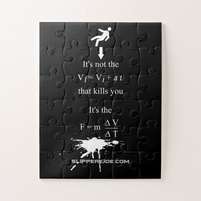 SlipperyJoe's Science math splatter stickman equat Jigsaw Puzzle (Vertical)