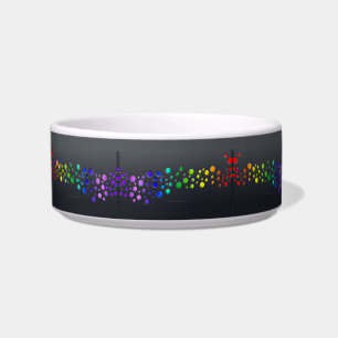 SlipperyJoe's scribbled love word rainbow gradient Bowl