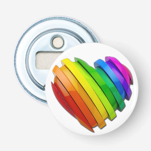 SlipperyJoe's sculptural three‑dimensional heart b Bottle Opener