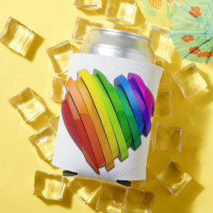 SlipperyJoe's sculptural three‑dimensional heart b Can Cooler