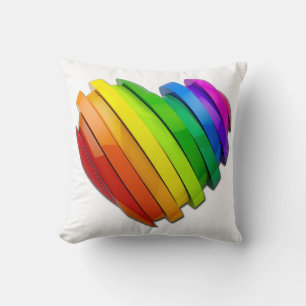 SlipperyJoe's sculptural three‑dimensional heart b Cushion