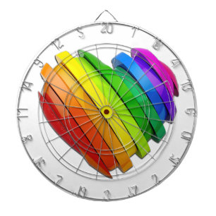 SlipperyJoe's sculptural three‑dimensional heart b Dartboard
