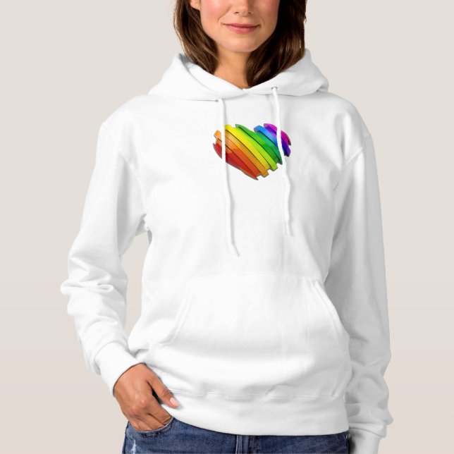 SlipperyJoe's sculptural three‑dimensional heart b Hoodie (Front)