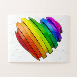 SlipperyJoe's sculptural three‑dimensional heart b Jigsaw Puzzle