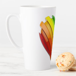 SlipperyJoe's sculptural three‑dimensional heart b Latte Mug