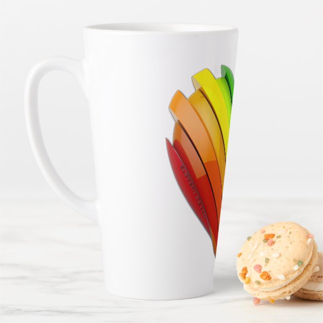 SlipperyJoe's sculptural three‑dimensional heart b Latte Mug (In Situ)