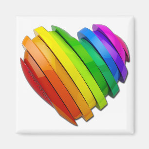 SlipperyJoe's sculptural three‑dimensional heart b Magnet