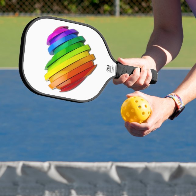 SlipperyJoe's sculptural three‑dimensional heart b Pickleball Paddle (Insitu)