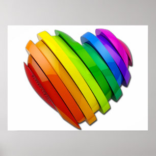 SlipperyJoe's sculptural three‑dimensional heart b Poster