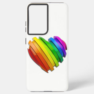 SlipperyJoe's sculptural three‑dimensional heart b Samsung Galaxy Case