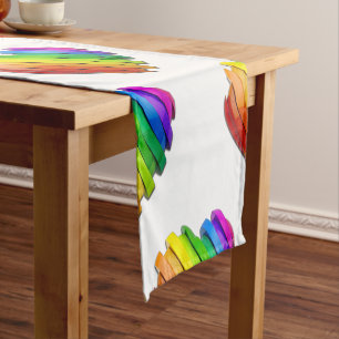 SlipperyJoe's sculptural three‑dimensional heart b Short Table Runner