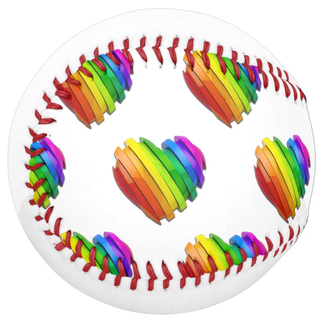 SlipperyJoe's sculptural three‑dimensional heart b Softball (Front Left)