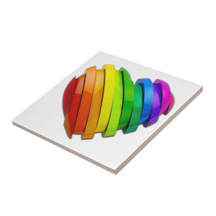 SlipperyJoe's sculptural three‑dimensional heart b Tile