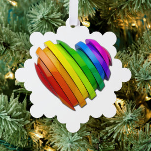 SlipperyJoe's sculptural three‑dimensional heart b Tree Decoration Card