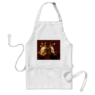SlipperyJoe's shirtless men back-to-back Christmas Standard Apron