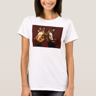 SlipperyJoe's shirtless men back-to-back Christmas T-Shirt