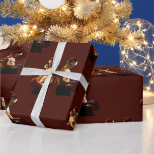 SlipperyJoe's shirtless men back-to-back Christmas Wrapping Paper