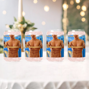 SlipperyJoe's shirtless muscular man abs chest sho Can Glass