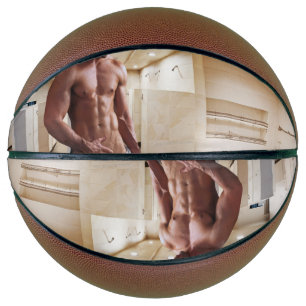 SlipperyJoe's shirtless muscular man torso sixpack Basketball