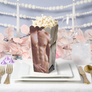 SlipperyJoe's shirtless muscular man torso sixpack Favour Box