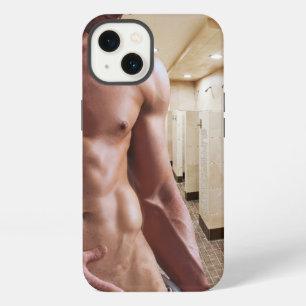 SlipperyJoe's shirtless muscular man torso sixpack iPhone 13 Case