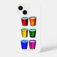 SlipperyJoe's shot glasses liquid pride colours ce