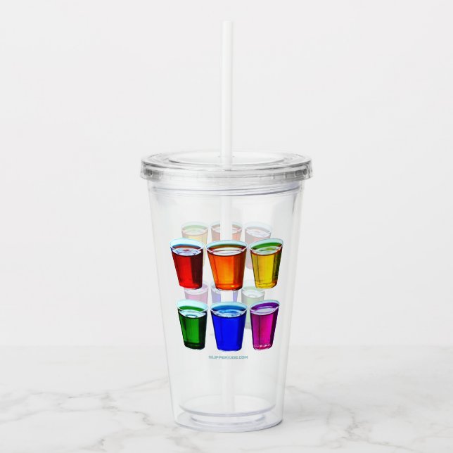 SlipperyJoe's shot glasses six cups arranged horiz (Front)