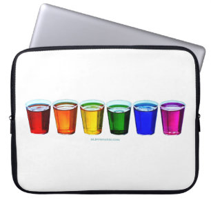 SlipperyJoe's shot glasses six cups arranged horiz Laptop Sleeve