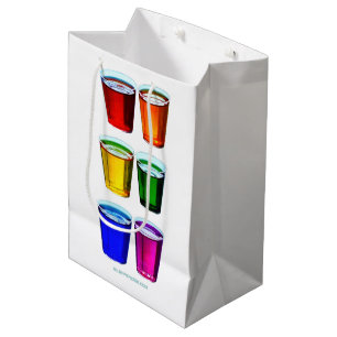 SlipperyJoe's shot glasses six cups arranged horiz Medium Gift Bag