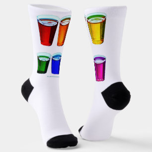SlipperyJoe's shot glasses six cups arranged horiz Socks