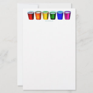 SlipperyJoe's shot glasses six cups arranged horiz Stationery