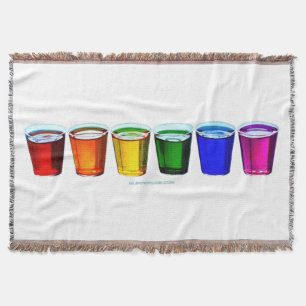 SlipperyJoe's shot glasses six cups arranged horiz Throw Blanket