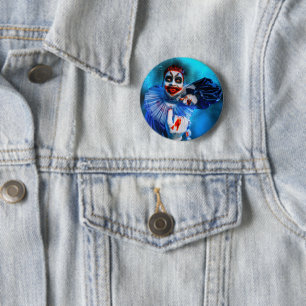 SlipperyJoe's sinister Halloween clown figure smea 6 Cm Round Badge