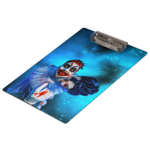 SlipperyJoe's sinister Halloween clown figure smea Clipboard