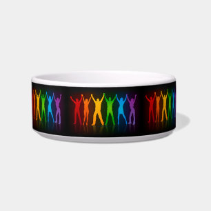 Slipperyjoe's six standing silhouettes arms raised bowl