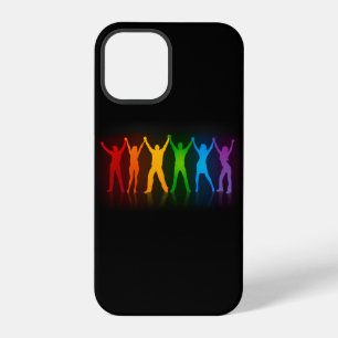 Slipperyjoe's six standing silhouettes arms raised iPhone 12 pro case