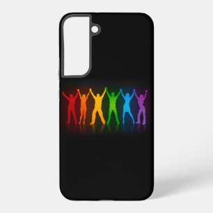 Slipperyjoe's six standing silhouettes arms raised samsung galaxy case