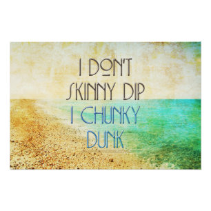 SlipperyJoe's Skinny Dip beach water vintage Chunk Poster