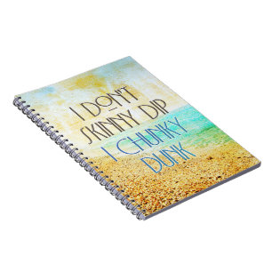 SlipperyJoe's Skinny Dip Chunky Dunk clear blue wa Notebook