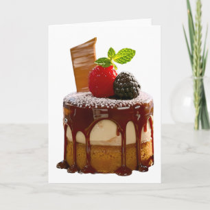 SlipperyJoe's small elegant cylindrical dessert sm Card