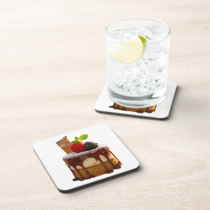 SlipperyJoe's small elegant cylindrical dessert sm Coaster