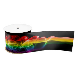 SlipperyJoe's smoke vivid rainbow-colors celebrate Satin Ribbon