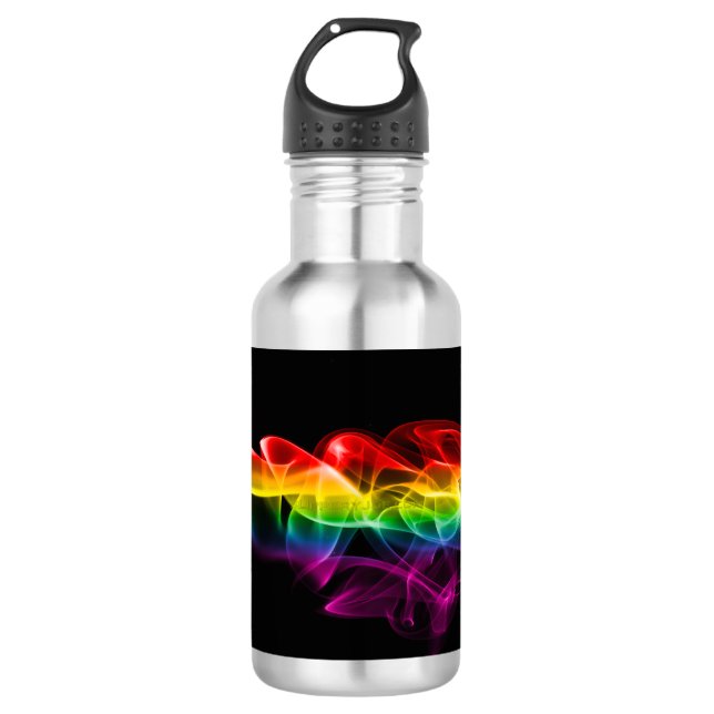 SlipperyJoe's smoke vivid rainbow-colours celebrat 532 Ml Water Bottle (Front)