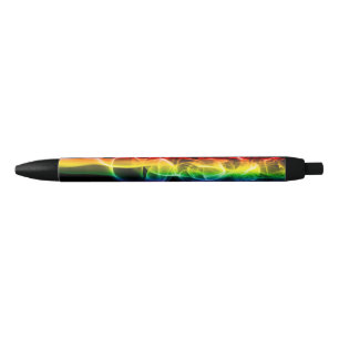 SlipperyJoe's smoke vivid rainbow-colours celebrat Black Ink Pen