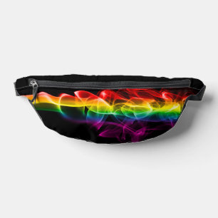 SlipperyJoe's smoke vivid rainbow-colours celebrat Bum Bags